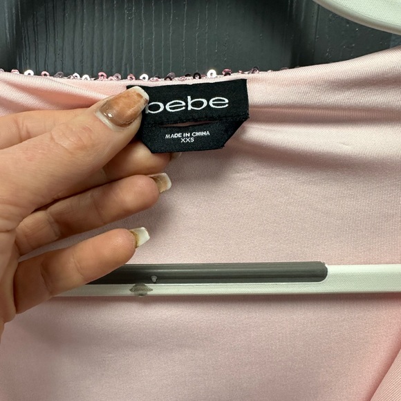 Bebe Sequin Tie Front Dress - Picture 7 of 7